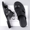 Slip-On Sandals with Cross Front Straps