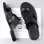 Slip-On Sandals with Cross Front Straps