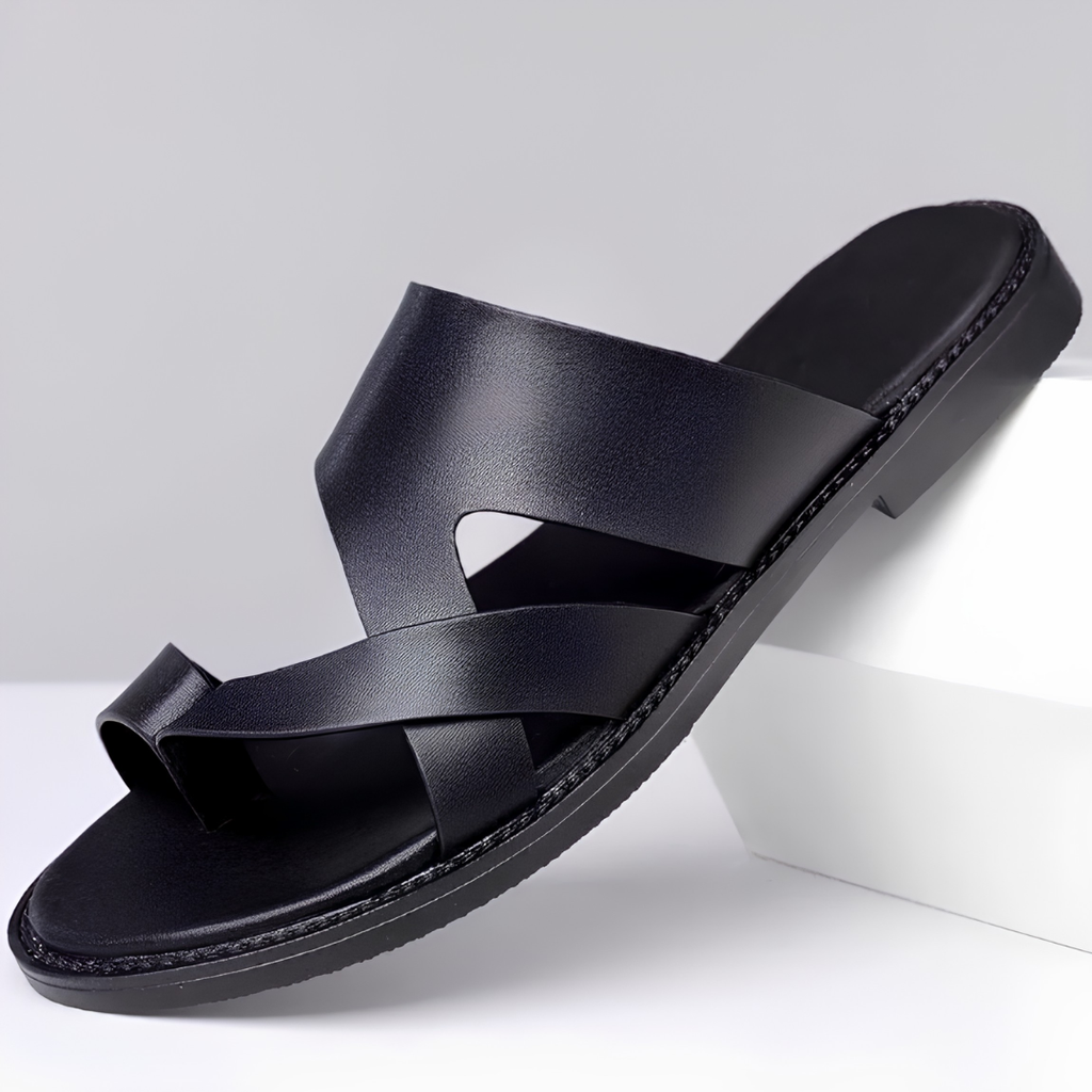 Slip-On Sandals with Cross Front Straps