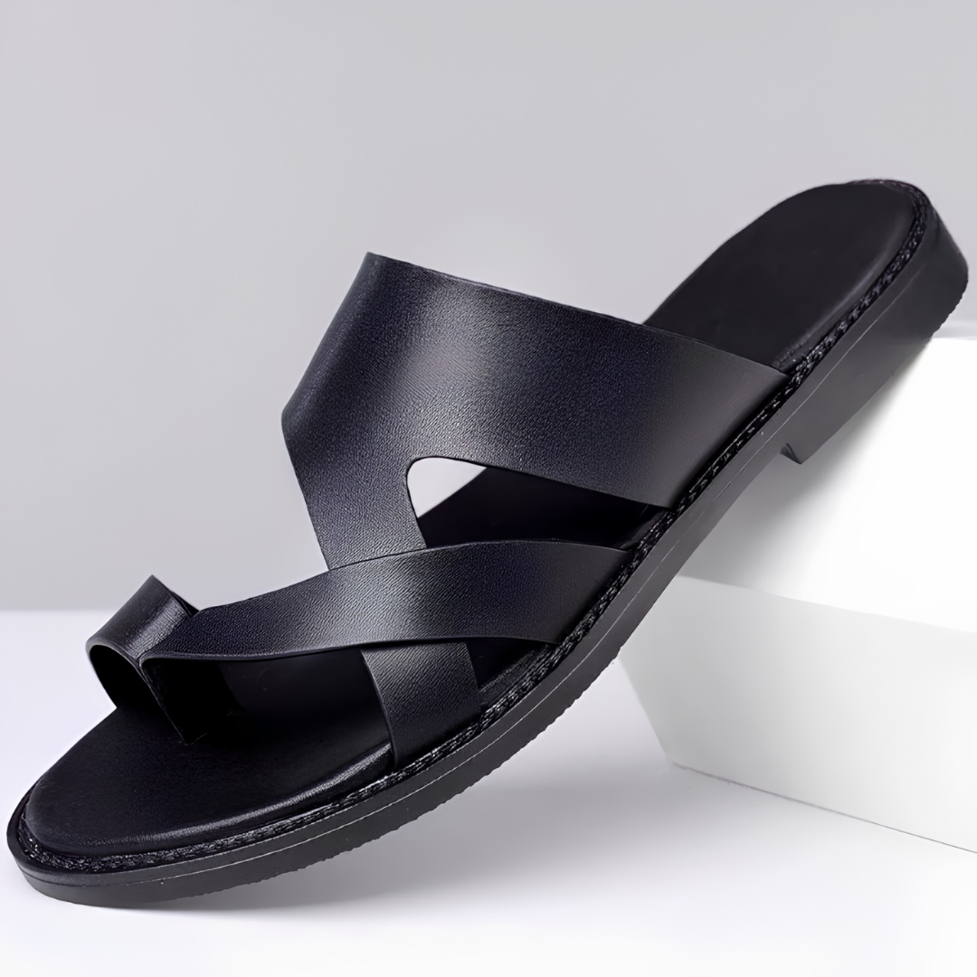 Slip-On Sandals with Cross Front Straps