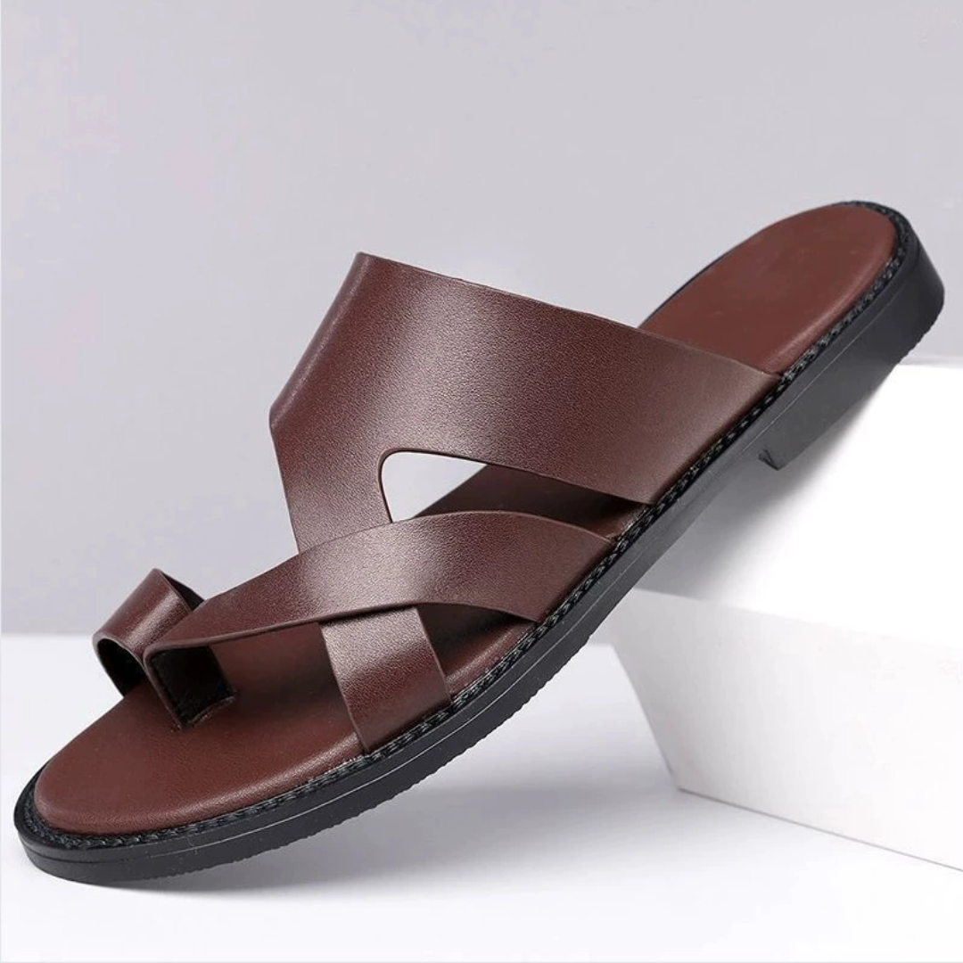 Slip-On Sandals with Cross Front Straps