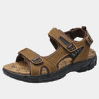 Men's Velcro Sandals with Open Toe and Ridged Sole