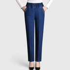 Floral Print Trousers with Elasticated Waist and Pockets