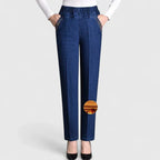 Floral Print Trousers with Elasticated Waist and Pockets