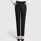 Floral Print Trousers with Elasticated Waist and Pockets