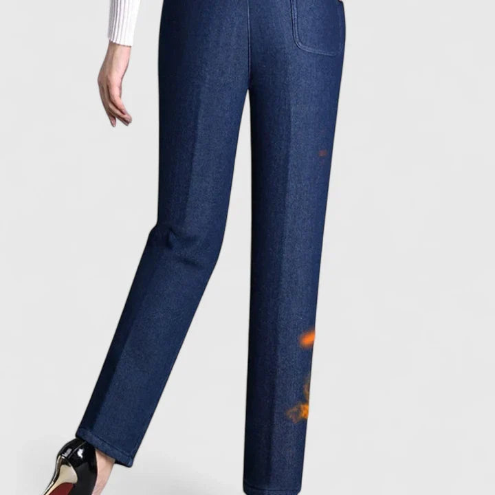 Floral Print Trousers with Elasticated Waist and Pockets