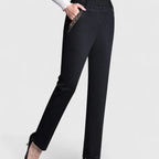 Floral Print Trousers with Elasticated Waist and Pockets