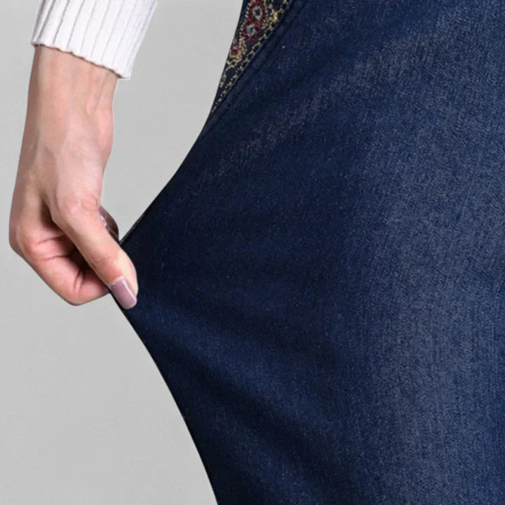 Floral Print Trousers with Elasticated Waist and Pockets