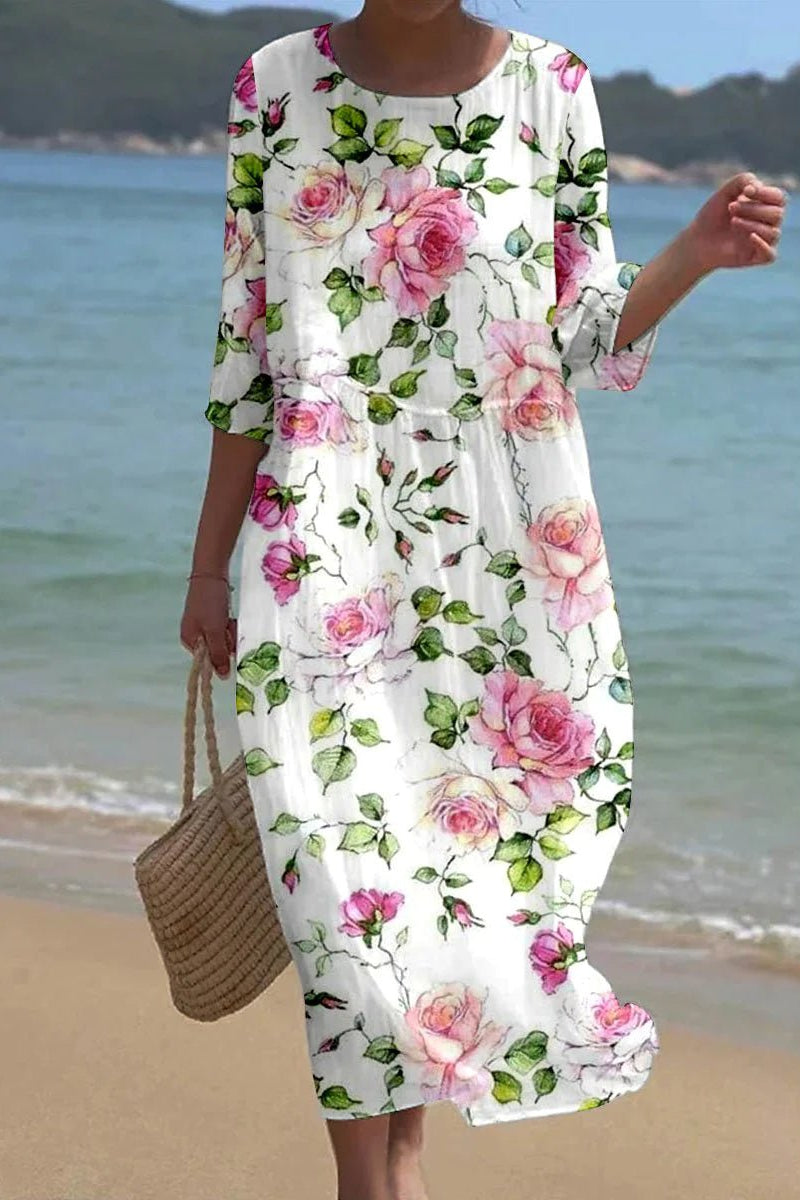 Floral Dress with Lightweight Breathable Flow