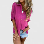 Flowy Blouse with Rounded Hem