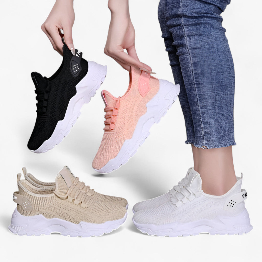 Zapatillas sin cordones con malla transpirable y plantilla acolchada