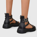 Sandalias de plataforma con diseño de varias tiras cruzadas