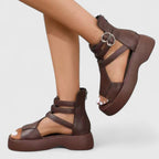 Sandalias de plataforma con diseño de varias tiras cruzadas