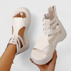 Sandalias de plataforma con diseño de varias tiras cruzadas
