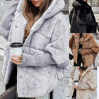 Soft Hooded Jacket with Zip Front and Relaxed Cut