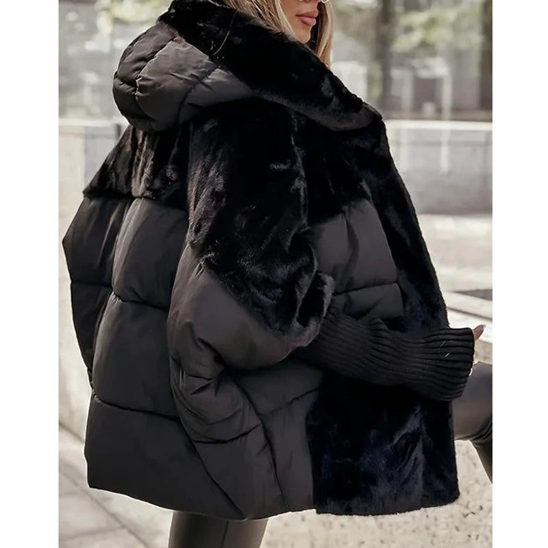 Soft Hooded Jacket with Zip Front and Relaxed Cut