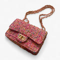 Elegant Tweed Shoulder Bag with Classic Silhouette