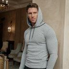 Mjuk fleecehoodie med känguruficka och justerbar huva