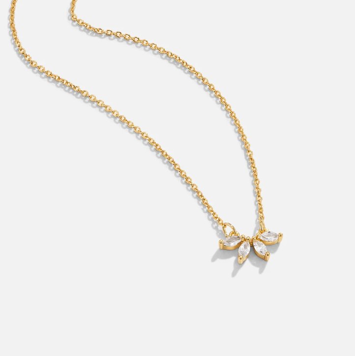 Crystal Leaf Pendant Necklace with Botanical Sparkle