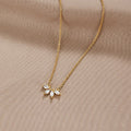 Crystal Leaf Pendant Necklace with Botanical Sparkle