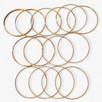 Gold-Tone Layered Bracelet Set with Metal Braid Detail