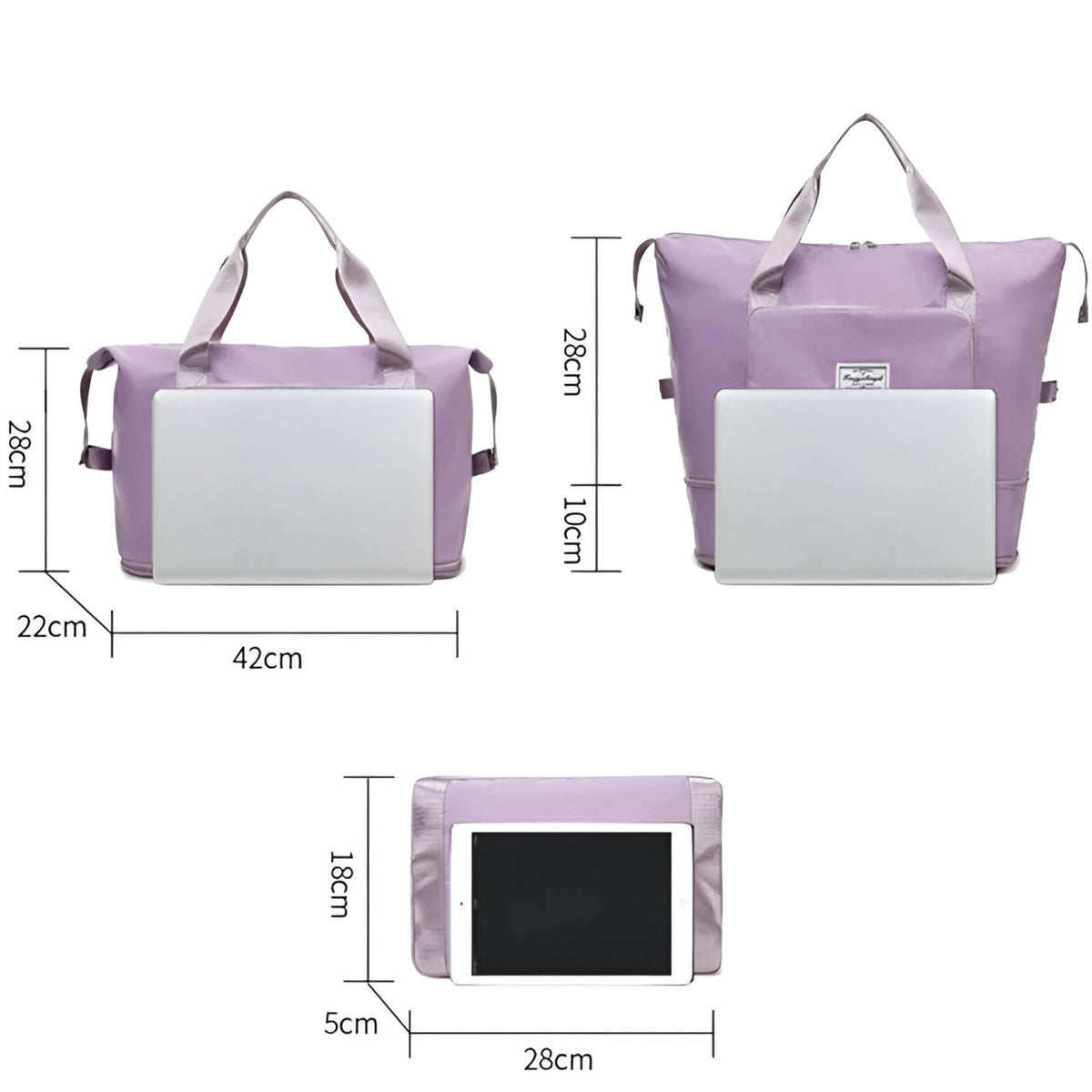Carry-On Travel Bag with Separate Shoe Compartment