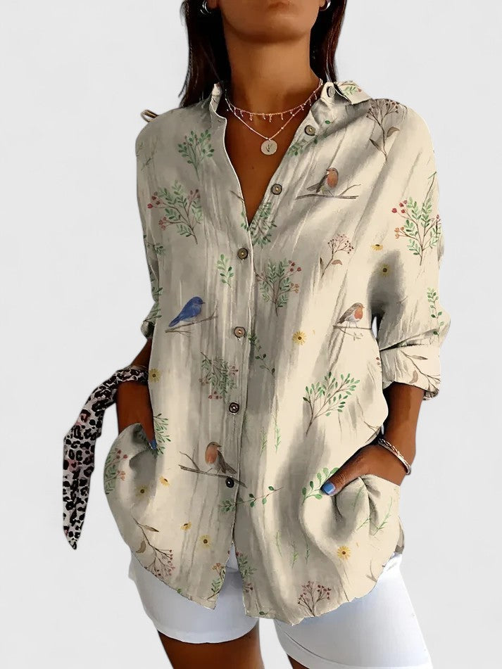 Breezy Floral Blouse with Soft Breathable Handle