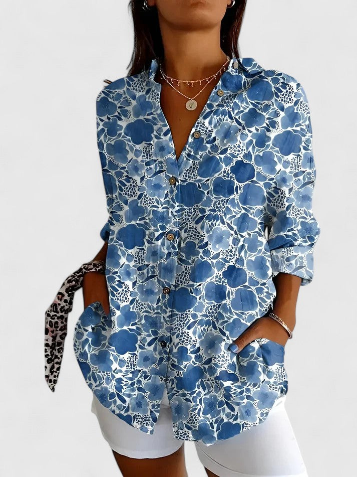 Breezy Floral Blouse with Soft Breathable Handle