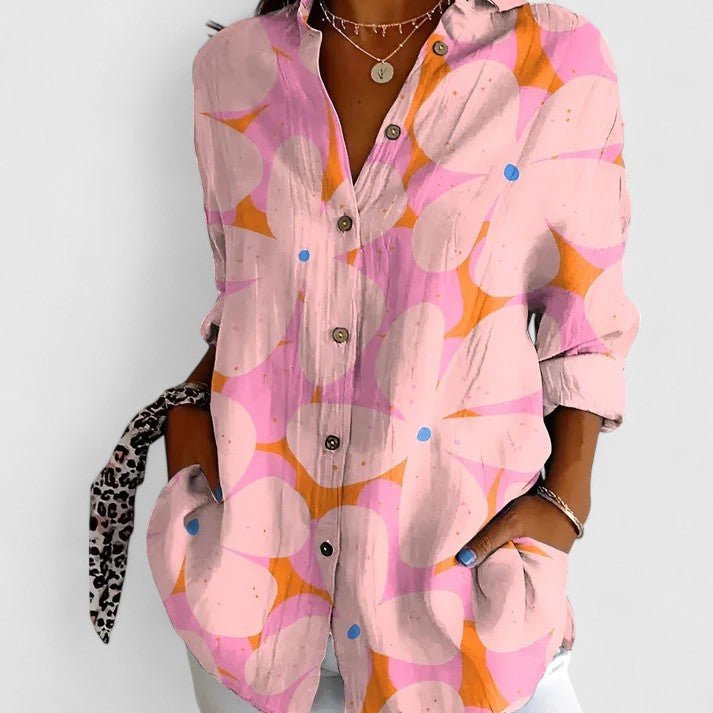Breezy Floral Blouse with Soft Breathable Handle