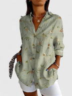 Breezy Floral Blouse with Soft Breathable Handle