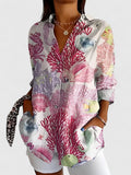Breezy Floral Blouse with Soft Breathable Handle