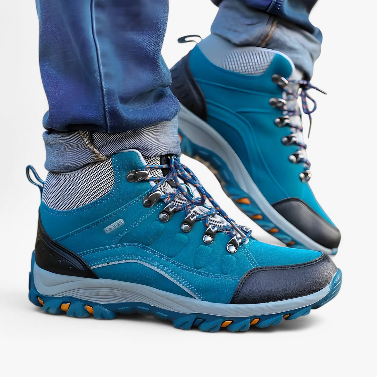 Vattenavvisande boots i konstläder med hög skaft