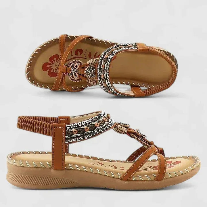 Sandalias de puntera ancha con suela estable y con sujeción