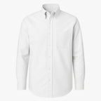 Men's Classic Long-Sleeve Cotton Shirt with Regular Collar