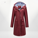 Rain Jacket with Hood and Drawstring Waist