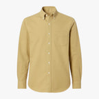 Men's Classic Long-Sleeve Cotton Shirt with Regular Collar