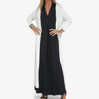 Long Dress and Cardigan Two-Piece Outfit