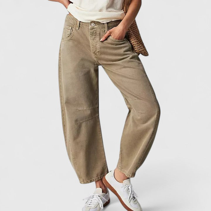 Wide Leg Trousers with Elongating Relaxed Fit
